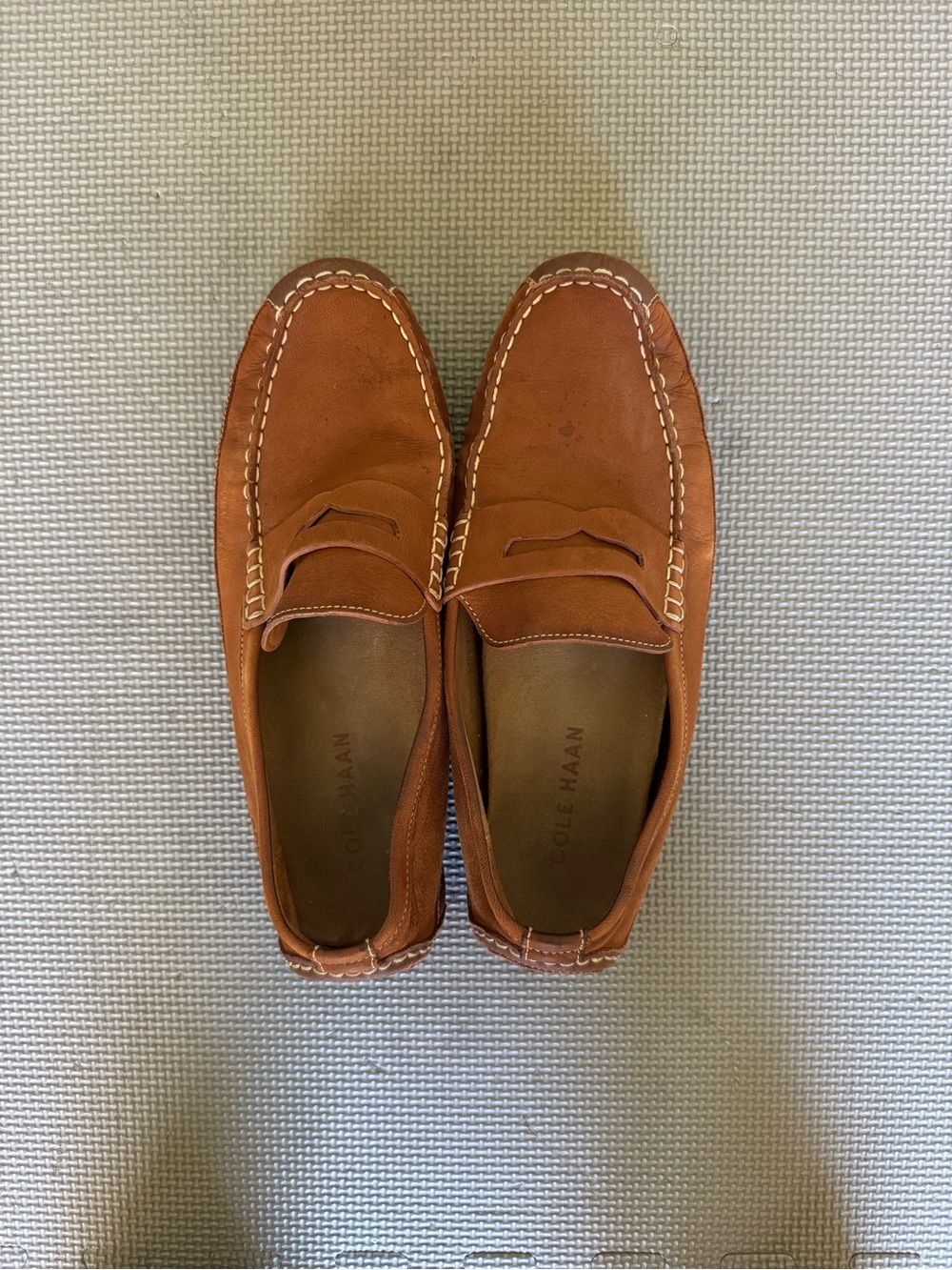 Cole Haan Men’s Brown Leather Penny Loafers